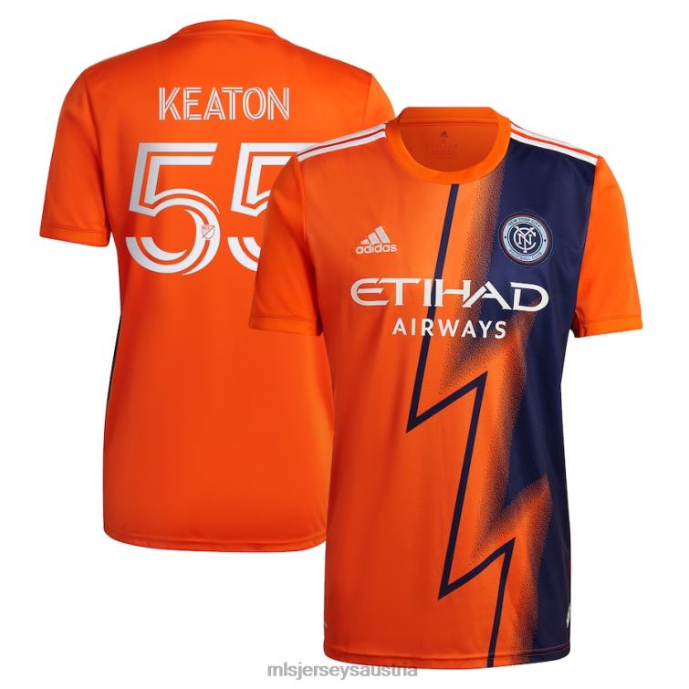 Männer New York City FC Keaton Parks adidas Orange 2023 The Volt Kit Replika-Spielertrikot Jersey MLS Jerseys TT4B1052
