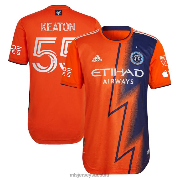 Männer New York City FC Keaton Parks adidas Orange 2023 The Volt Kit authentisches Spielertrikot Jersey MLS Jerseys TT4B1075
