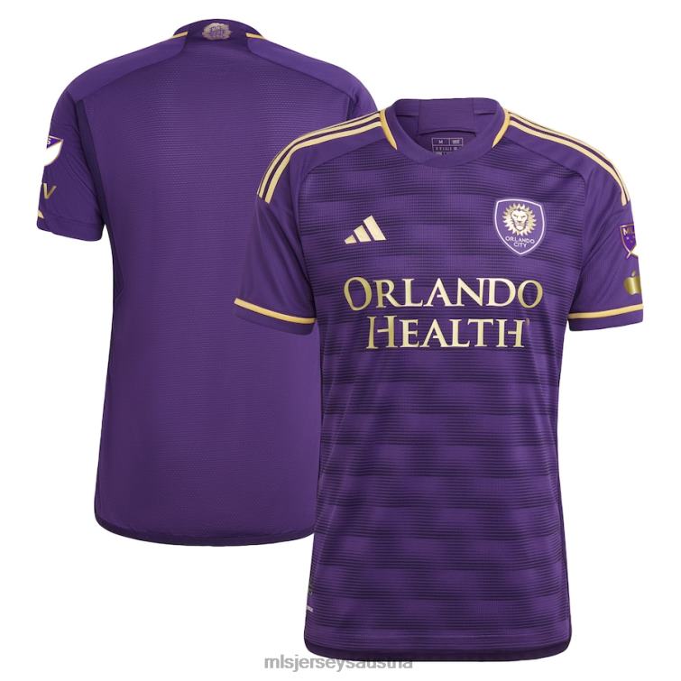 Männer Orlando City SC adidas Lila 2023 The Wall Kit authentisches Trikot Jersey MLS Jerseys TT4B39