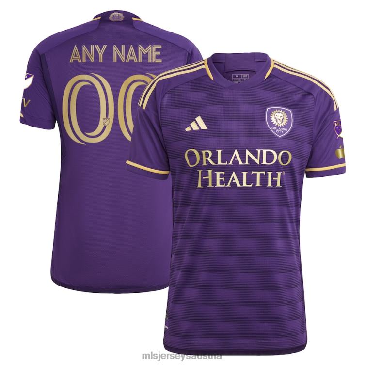 Männer Orlando City SC adidas lila 2023 The Wall Kit authentisches individuelles Trikot Jersey MLS Jerseys TT4B1524