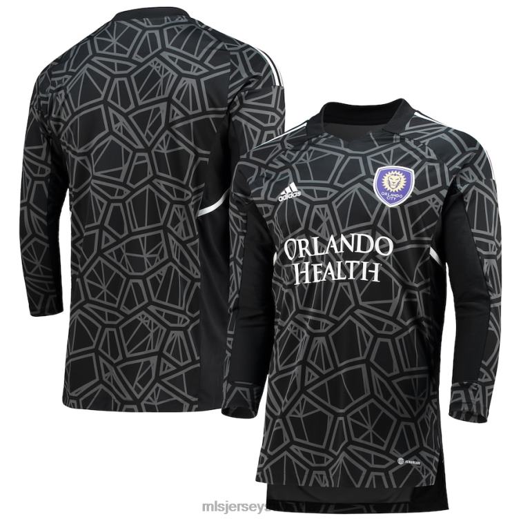Männer Orlando City SC adidas schwarz/weißes Torwarttrikot Jersey MLS Jerseys TT4B914