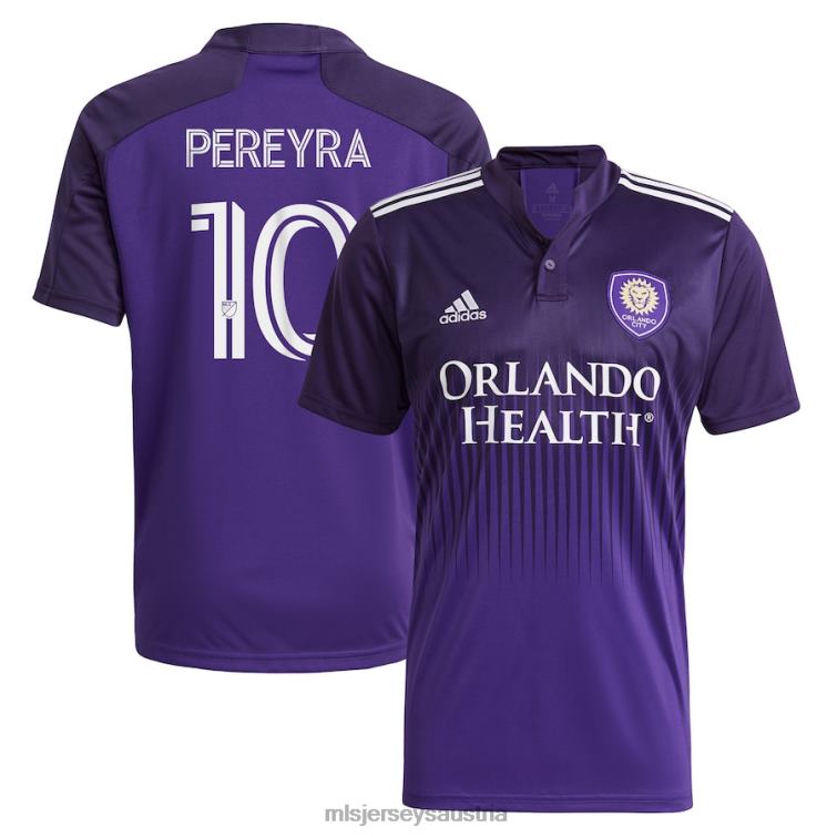 Männer Orlando City SC Mauricio Pereyra adidas Lila 2021 Thick N Thin Kit Replika-Spielertrikot Jersey MLS Jerseys TT4B835