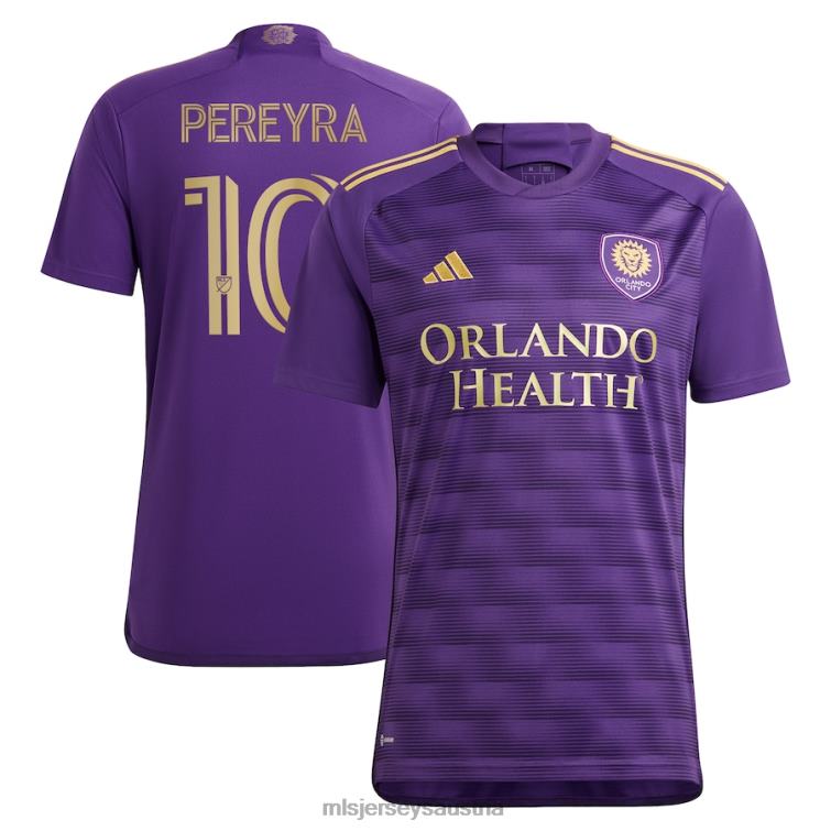 Männer Orlando City SC Mauricio Pereyra adidas Lila 2023 The Wall Kit Replika-Spielertrikot Jersey MLS Jerseys TT4B899