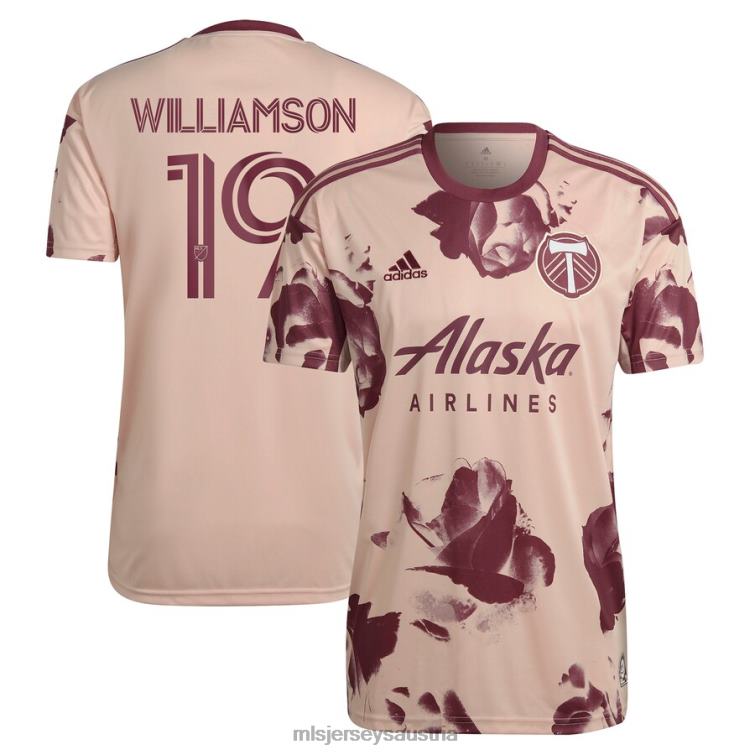 Männer Portland Timbers Eryk Williamson adidas Pink 2023 Heritage Rose Kit Replika-Spielertrikot Jersey MLS Jerseys TT4B1154