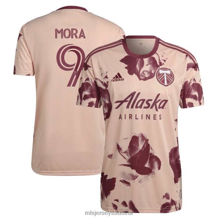 Männer Portland Timbers Felipe Mora adidas Pink 2022 Heritage Rose Kit Replika-Spielertrikot Jersey MLS Jerseys TT4B1015