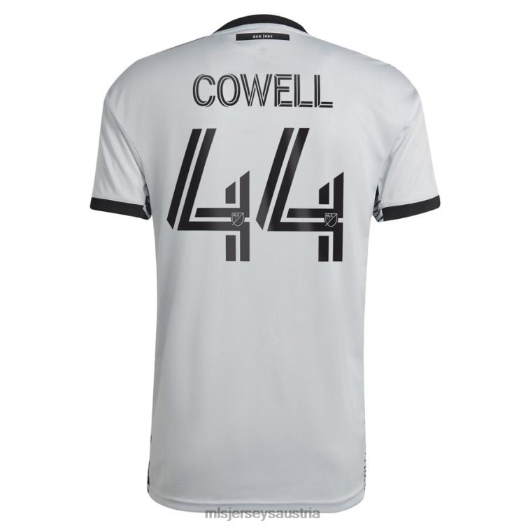 Männer San Jose Erdbeben Cade Cowell adidas Grau 2022 The Creator Kit Replika-Spielertrikot Jersey MLS Jerseys TT4B955