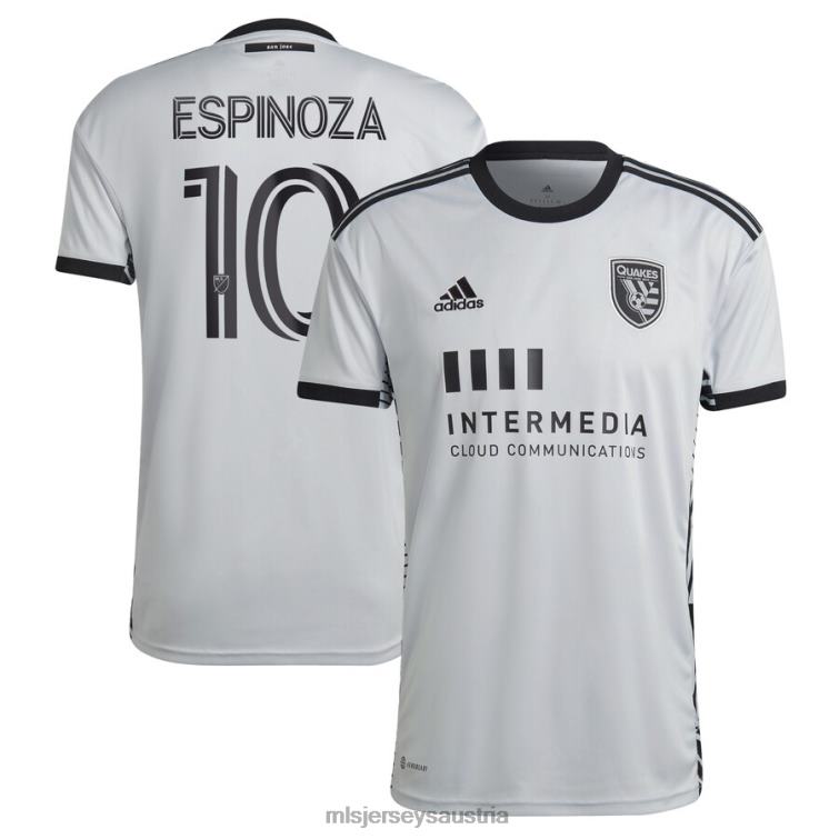 Männer San Jose Erdbeben Cristian Espinoza adidas Grau 2022 The Creator Kit Replika-Spielertrikot Jersey MLS Jerseys TT4B1421