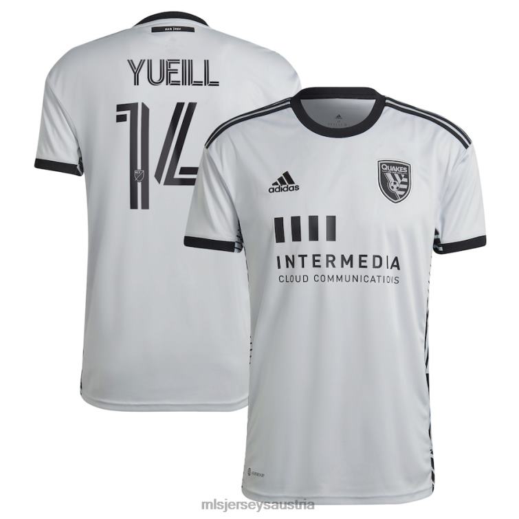 Männer San Jose Erdbeben Jackson Yueill adidas Grau 2022 The Creator Kit Replika-Spielertrikot Jersey MLS Jerseys TT4B1498