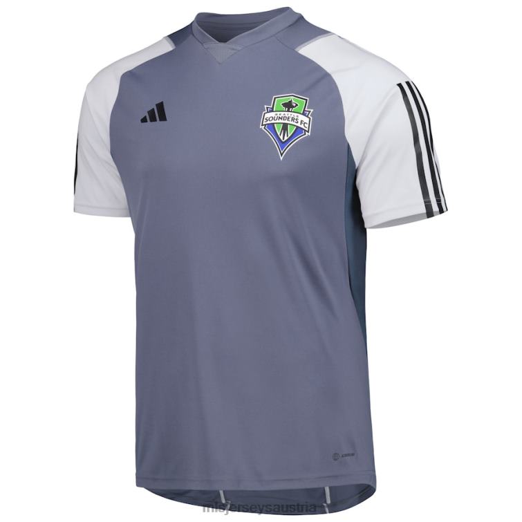 Männer Seattle Sounders FC adidas graues 2023 On-Field-Trainingstrikot Jersey MLS Jerseys TT4B293