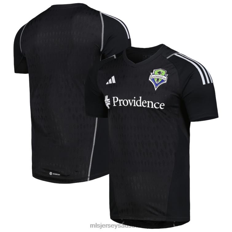 Männer Seattle Sounders FC adidas schwarzes 2023 Replika-Torwarttrikot Jersey MLS Jerseys TT4B359