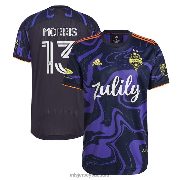 Männer Seattle Sounders FC Jordan Morris adidas lila 2021 das Jimi Hendrix Kit authentisches Spielertrikot Jersey MLS Jerseys TT4B702