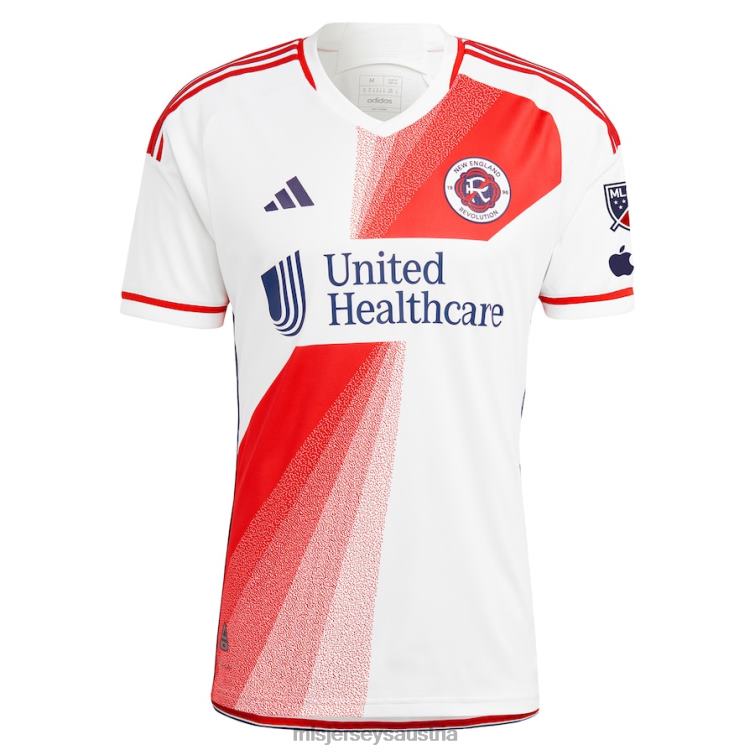 Männer New England Revolution adidas weißes 2023 Defiance Authentic-Trikot Jersey MLS Jerseys TT4B224