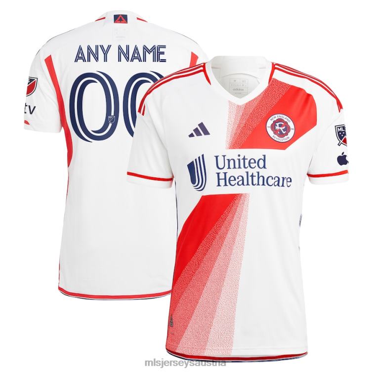 Männer New England Revolution adidas weißes 2023 Defiance authentisches individuelles Trikot Jersey MLS Jerseys TT4B364