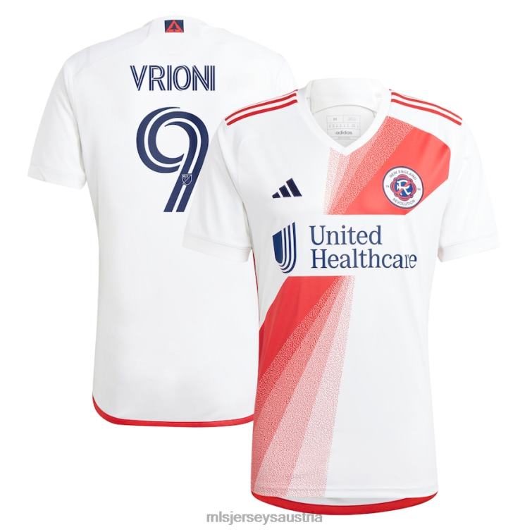 Männer New England Revolution Giacomo Vrioni adidas weißes 2023 Defiance Replika-Trikot Jersey MLS Jerseys TT4B833