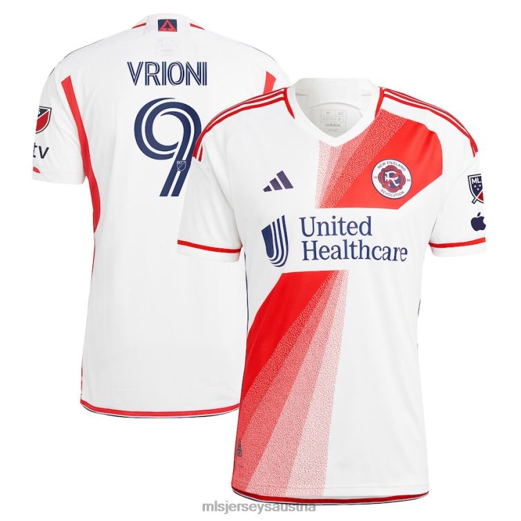 Männer New England Revolution Giacomo Vrioni adidas weißes 2023 Defiance authentisches Trikot Jersey MLS Jerseys TT4B552