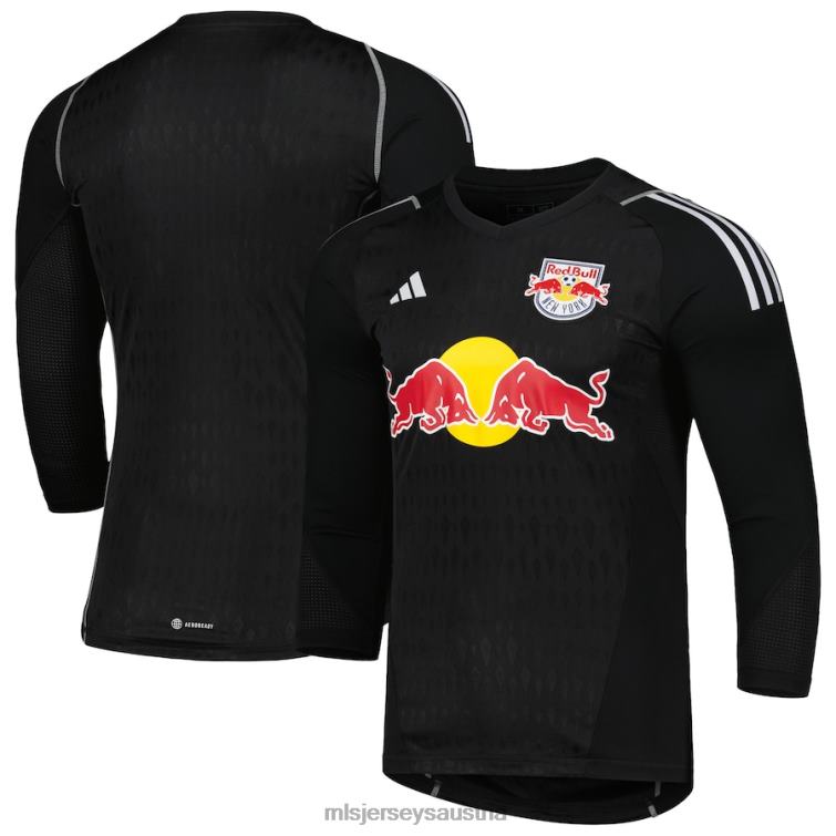Männer New York Red Bulls adidas schwarzes 2023 Torwart-Langarm-Replika-Trikot Jersey MLS Jerseys TT4B539