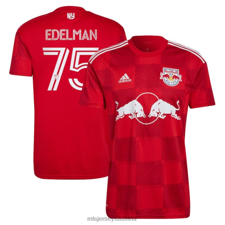 Männer New York Red Bulls Daniel Edelman adidas rotes 2023 1ritmo Replika-Spielertrikot Jersey MLS Jerseys TT4B1105